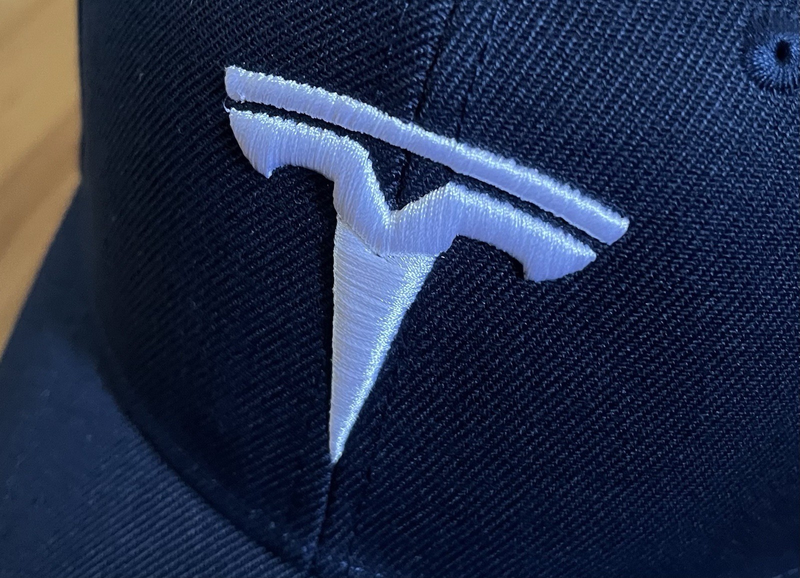 Tesla Logo Embroidered Baseball Cap . Adjustable. Navy
