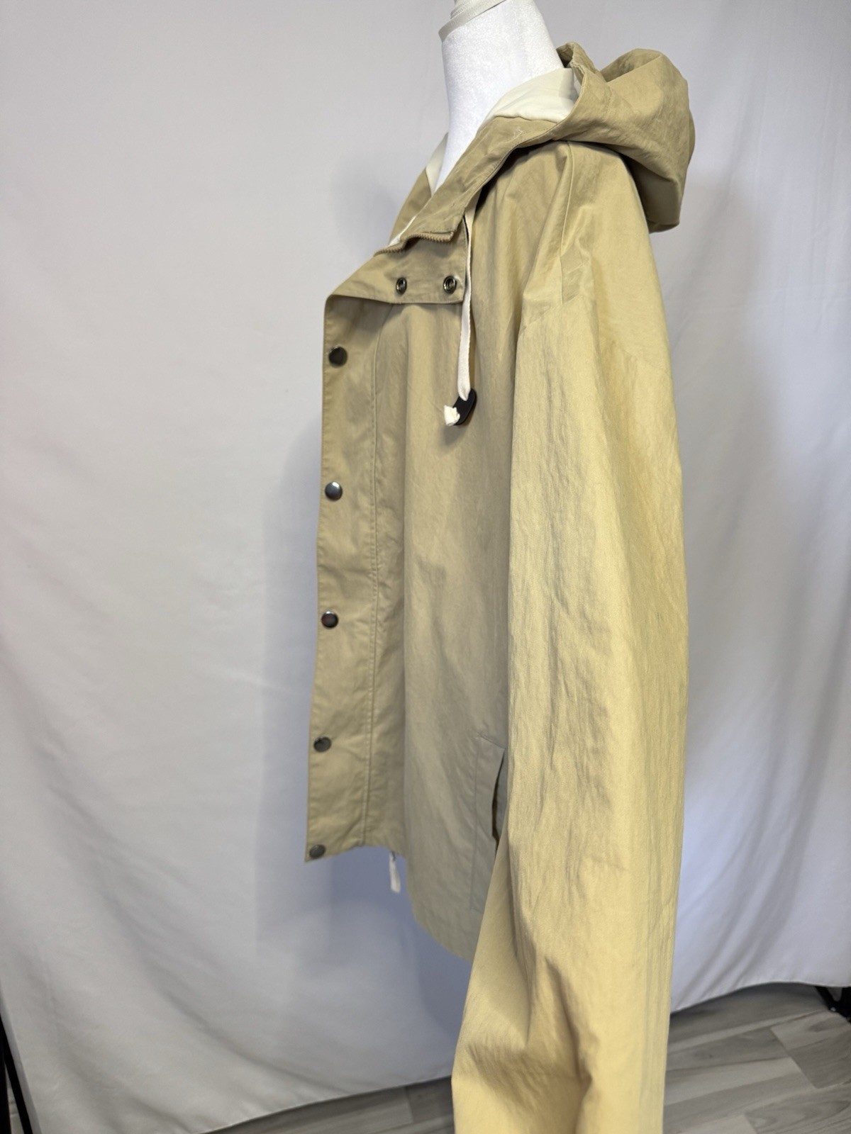 UMen’s Size 2XL Utility Jacket Hooded Tan Khaki Free Assembly Cotton Blend New