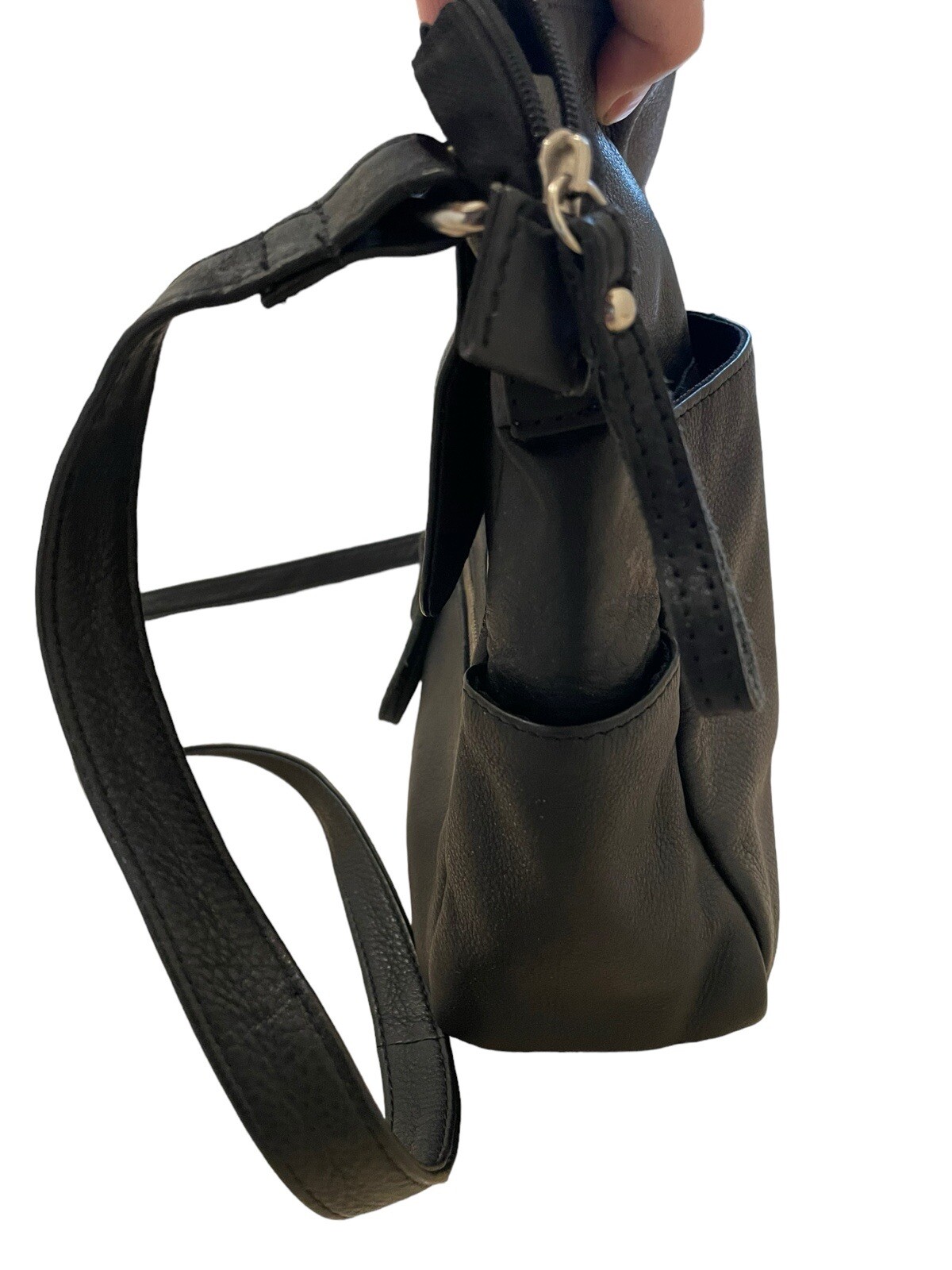 Good American Leather Works Shoulder Bag Leather Purse Black Size 10×11 GUC 👝