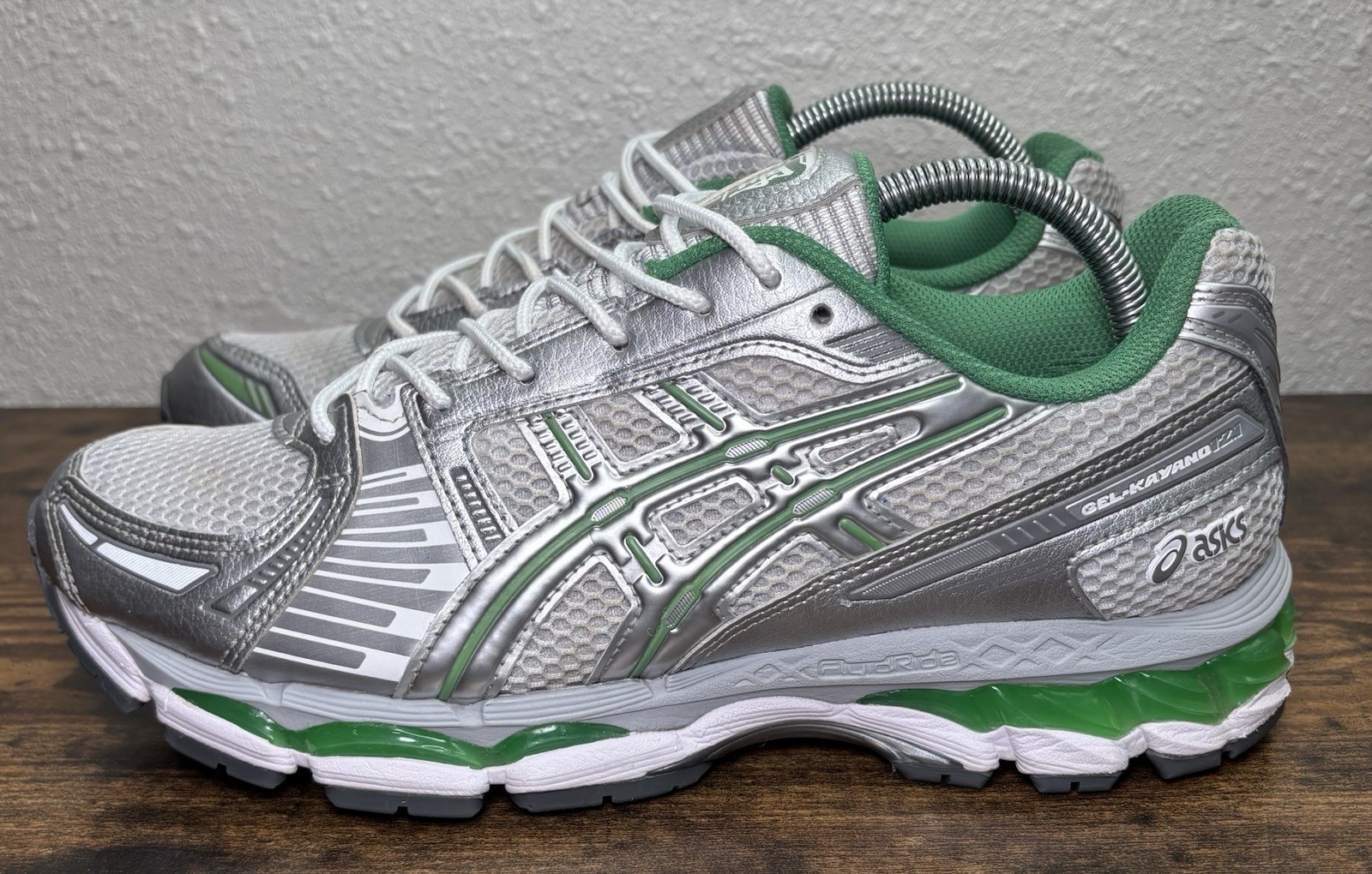 ASICS Gel Kayano 12.1 White Silver Green Size 9