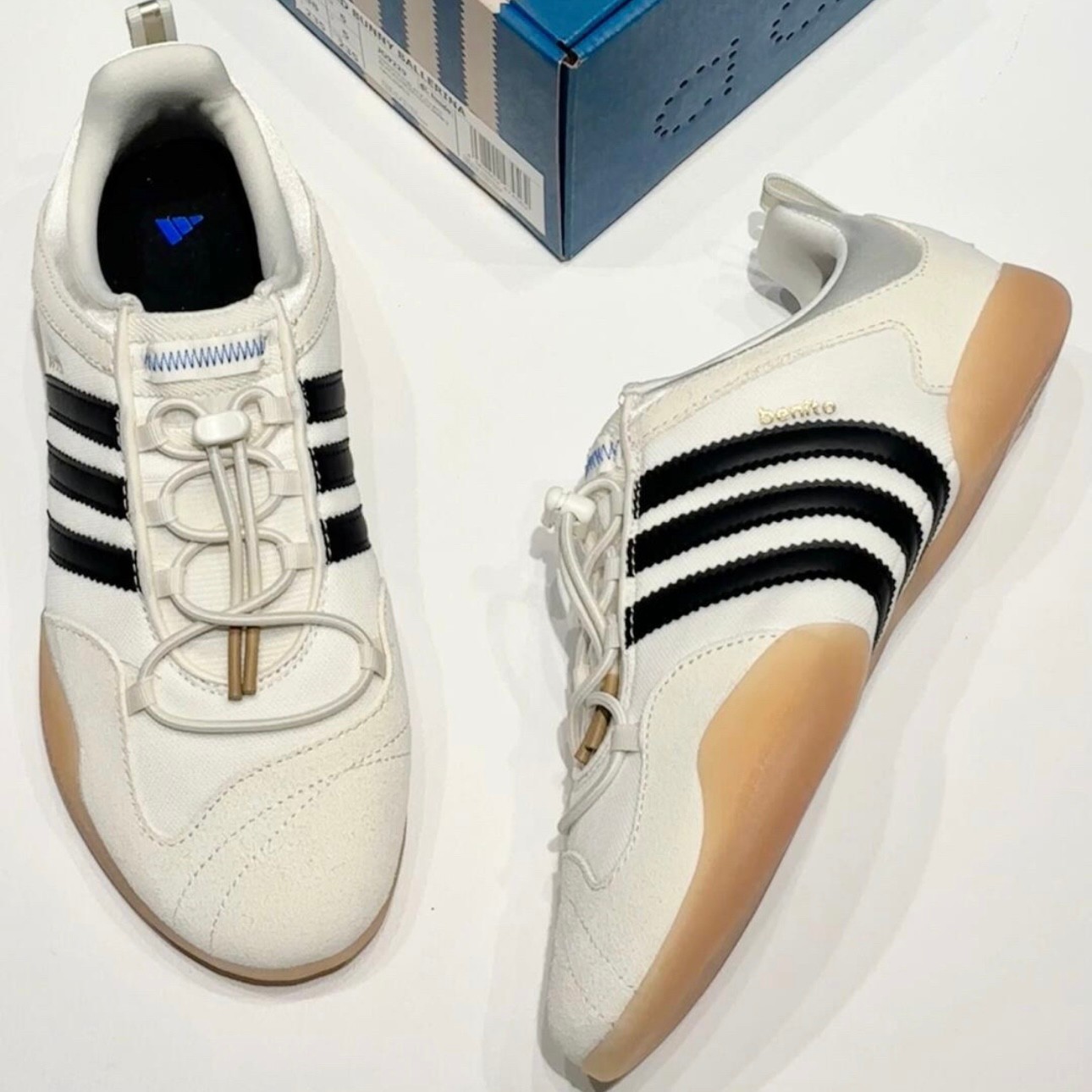 adidas Bad Bunny x Ballerina ‘Off White Black Gum’ JQ9229 Size