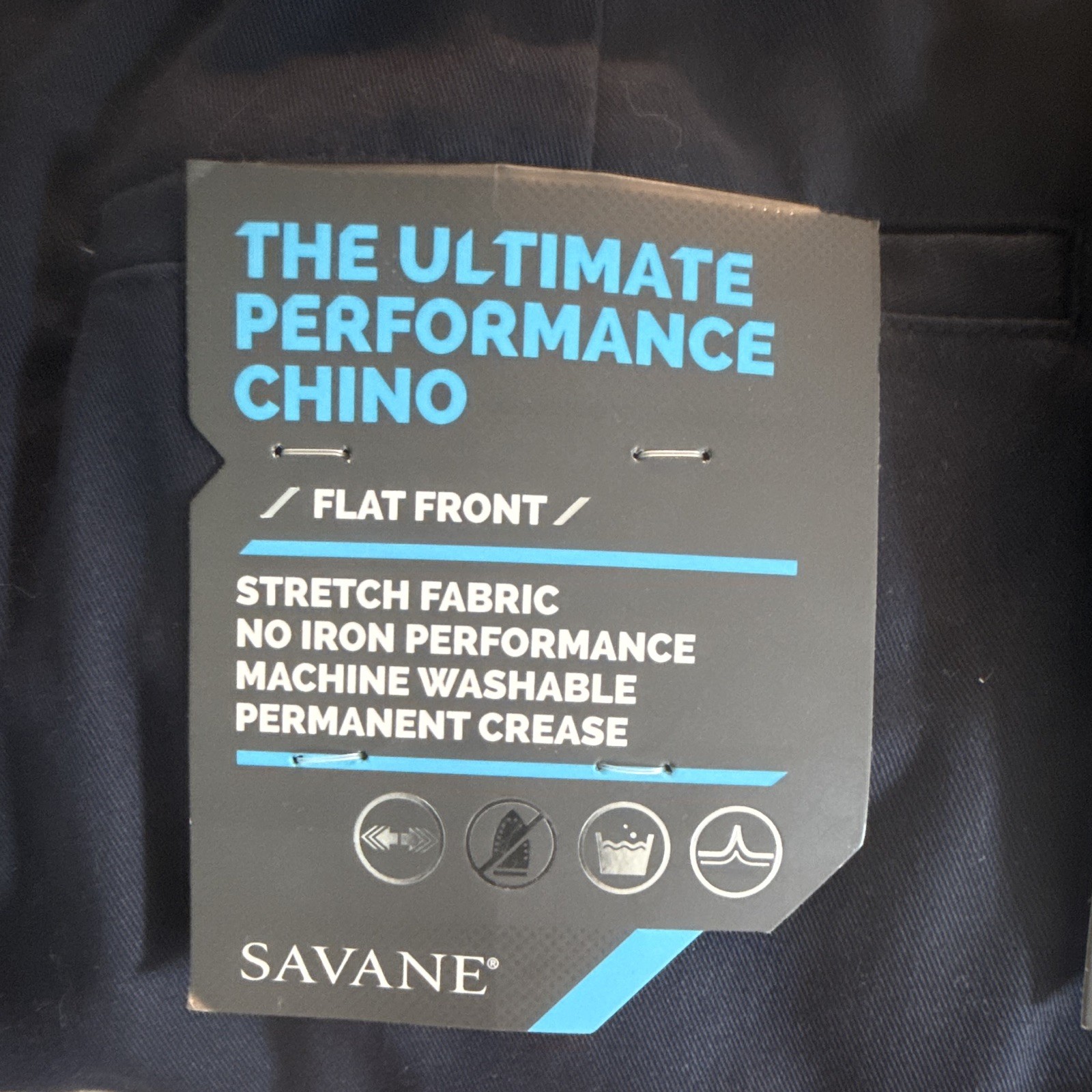 Savane Ultimate Performance Chino Pants Men’s 34W Straight Flat Front Stretch