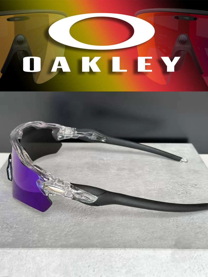 Oakley Radar Ev Path Sport Sunglasses OO9208 Clear Frame Blue Lenses