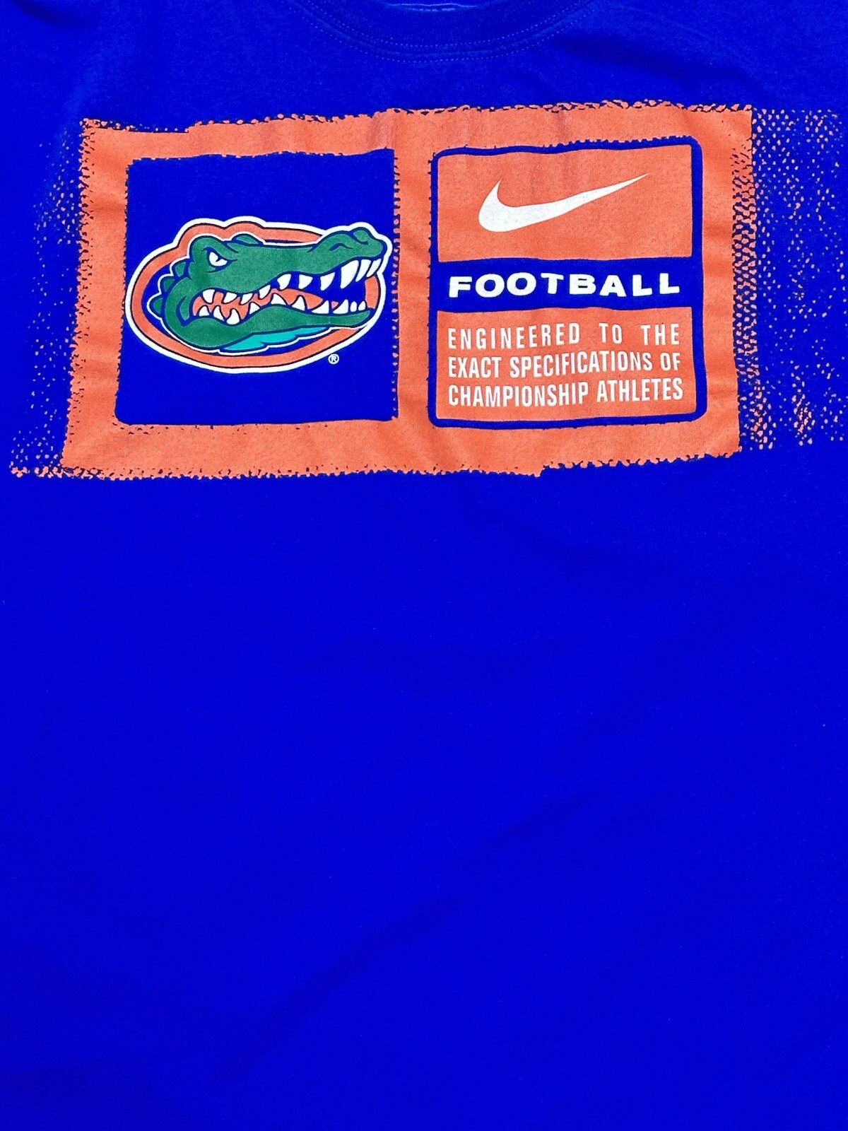 Nike T Shirt Men’s 3XL Blue Orange Florida Gators Football Graphic Tee Casual