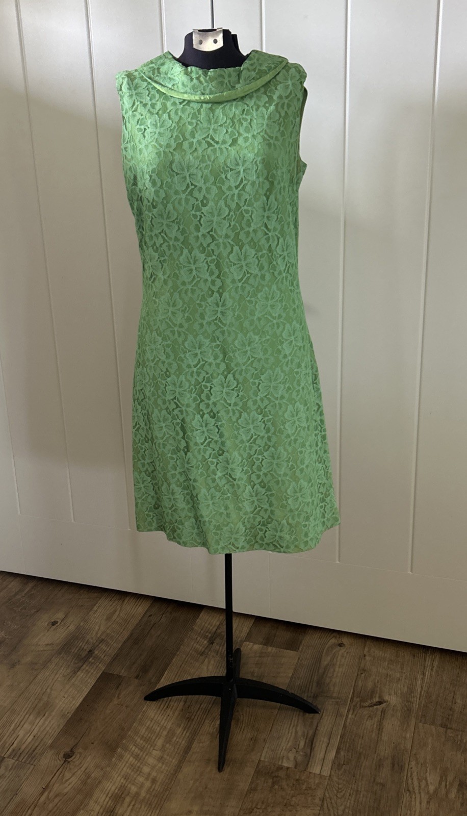 Vintage 1950’s/60’s Green Lace Dress With Matching Chiffon Swing Jacket