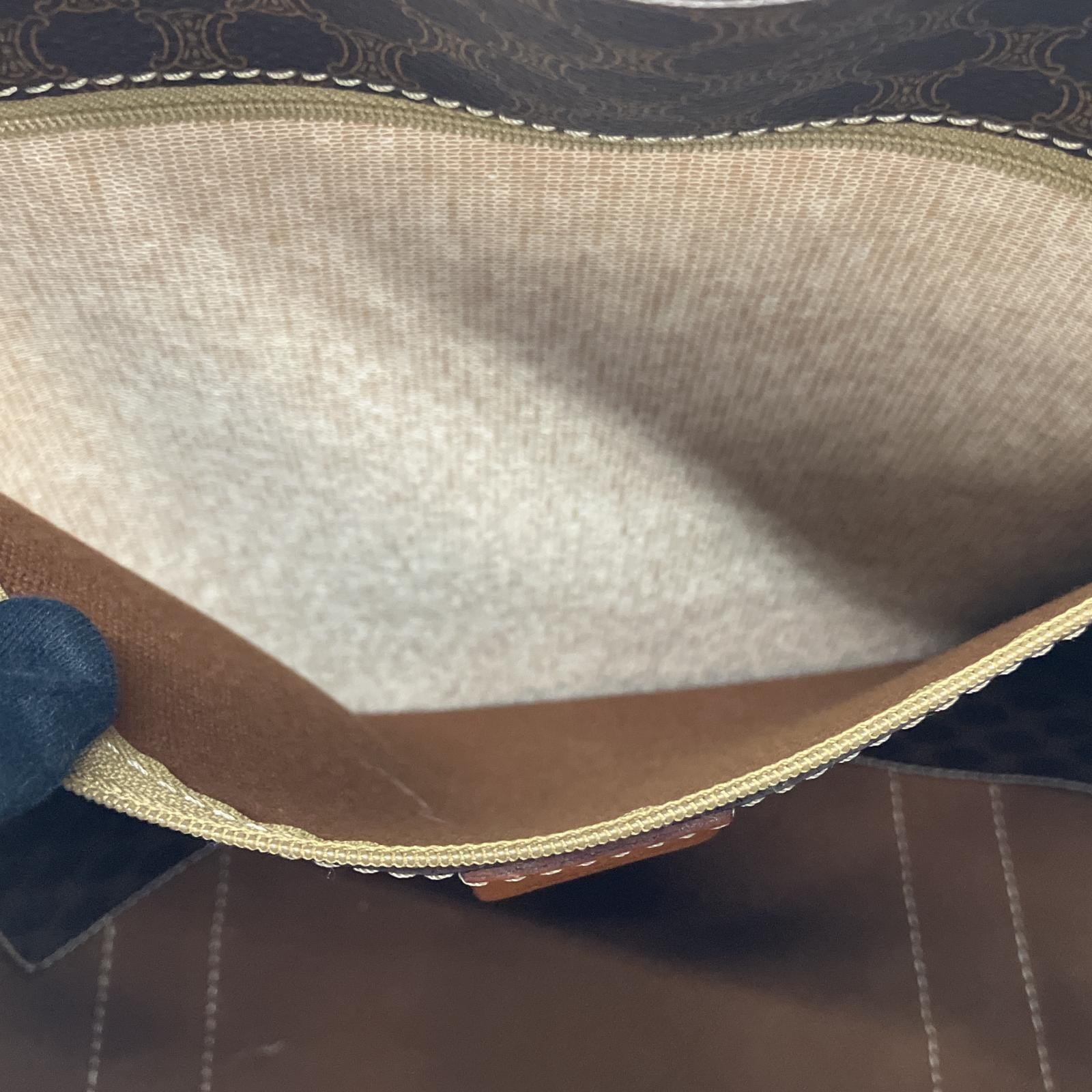 CELINE Tote Bag Macadam Pattern with internal peeling MC96 Brown
