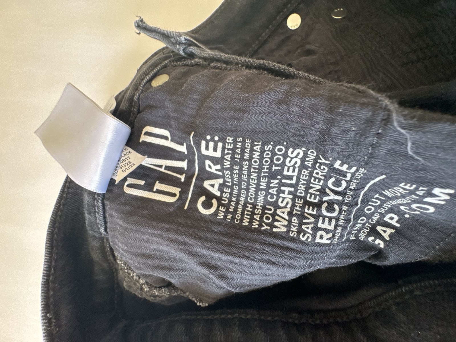Gap Vintage Slim High Rise Black Denim Jeans