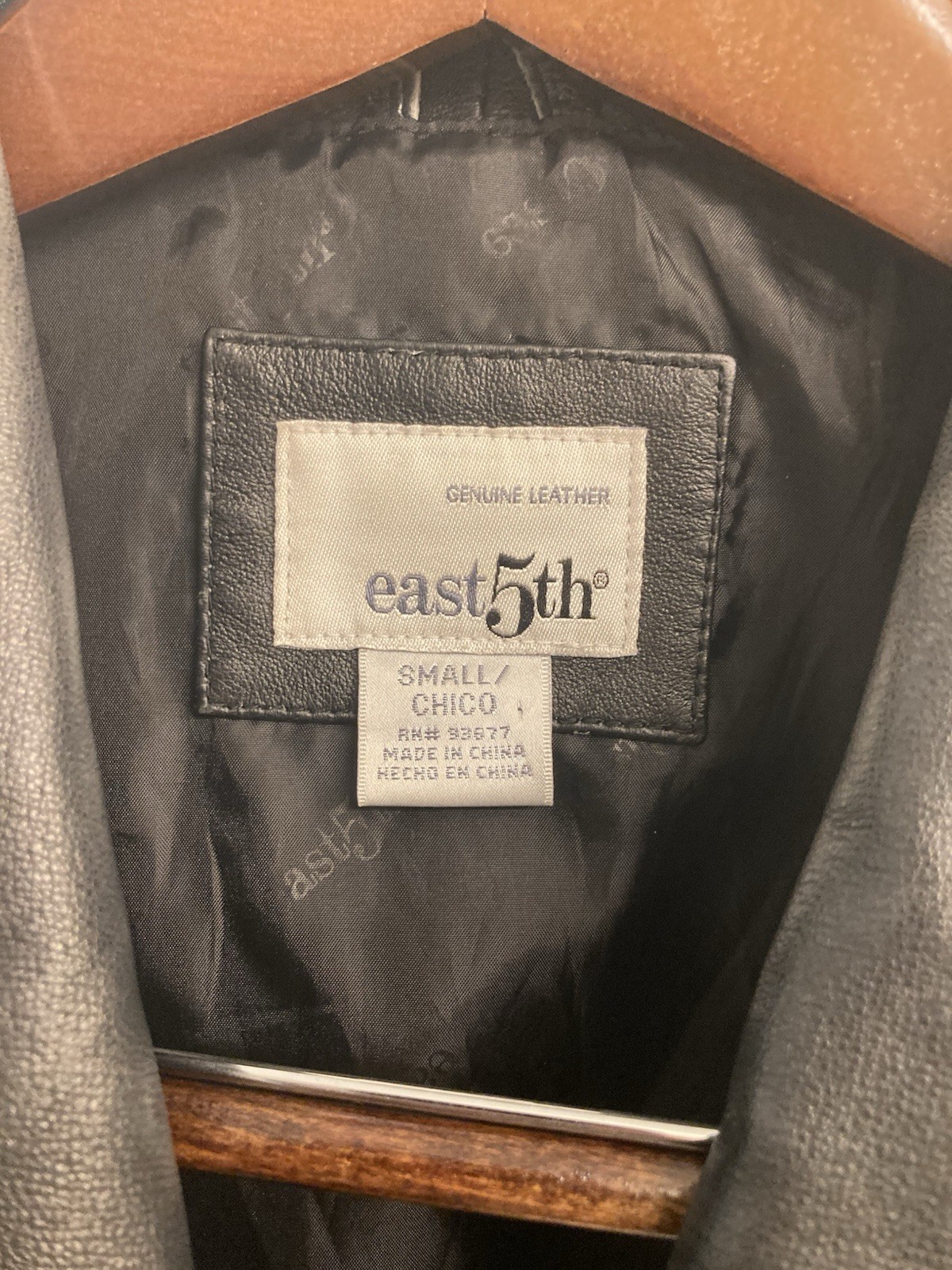 East 5th Womens Leather Jacket Zip Up Front Size Small EUC