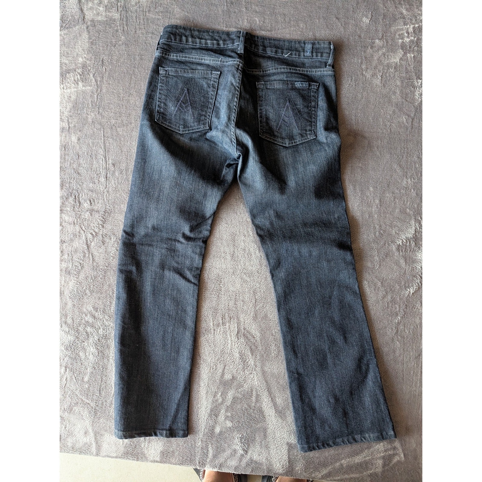 7 For All Mankind Mens A Pocket Bootcut Jeans Dark Charcoal Grey Size 30