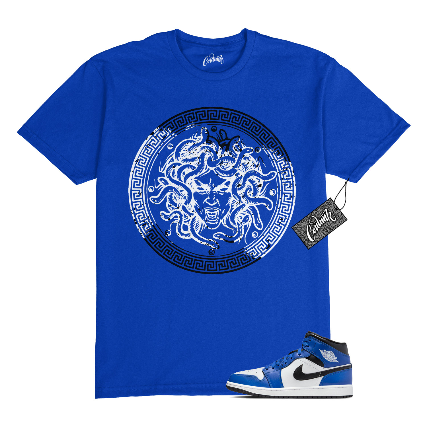 1 Mid Game Royal Blue White Black 2024 T Shirt to Match CLP