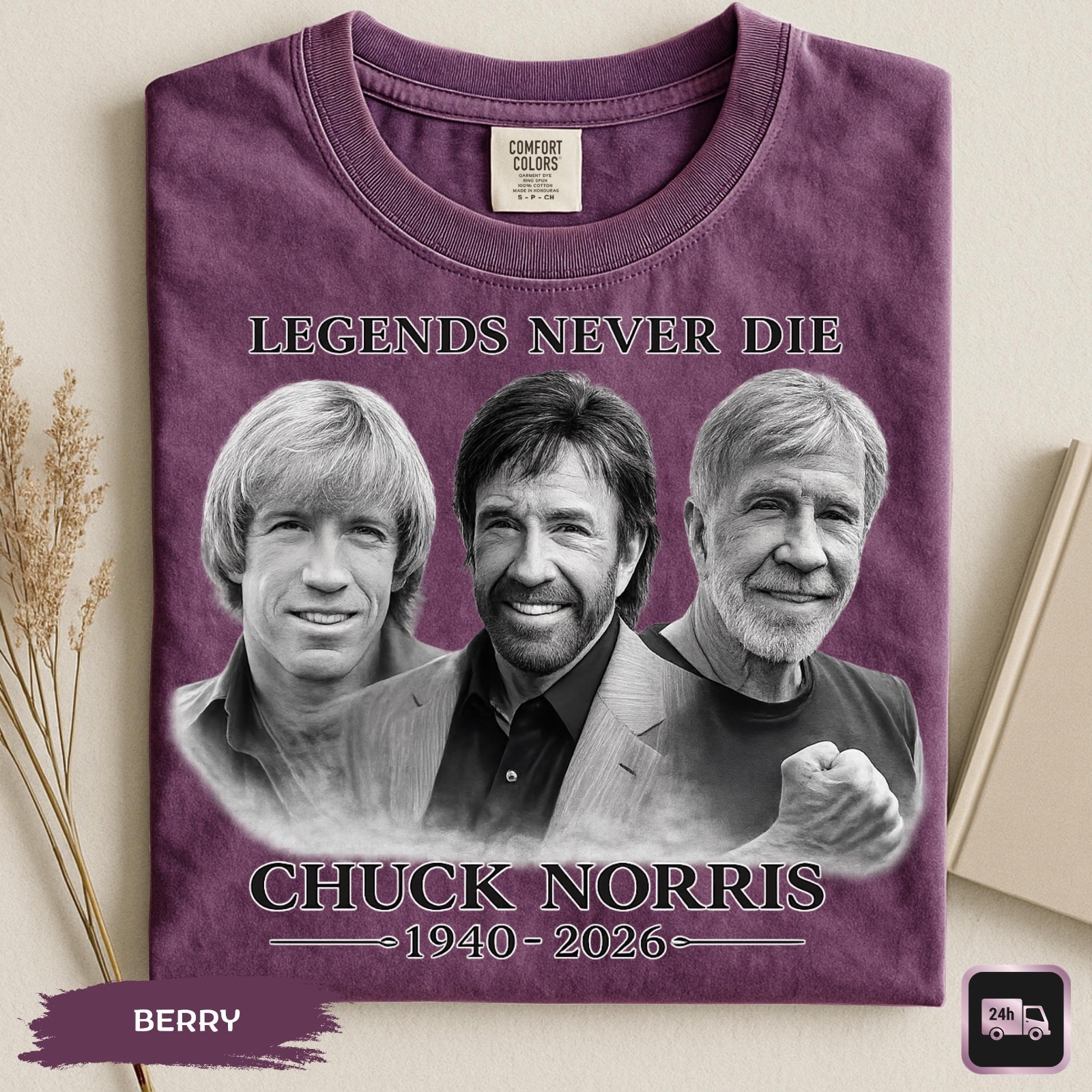 Chuck Norris Legends Never Die Shirt, 1940-2026 RIP Legend Shirt, Gift For Her