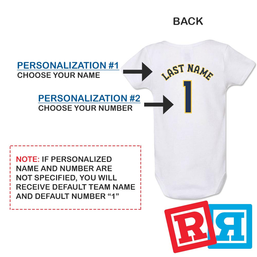 Personalized Milwaukee Brewers Gerber Baby Onesie® Cotton White Custom Bodysuit
