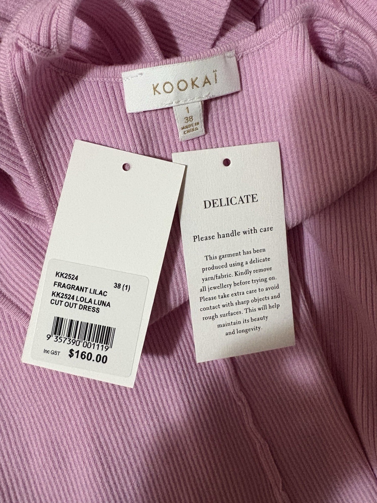 NWT Pretty Sweet Yet Sexy KOOKAI Pink Lola Luna Cutout Midi Dress Size 1 38