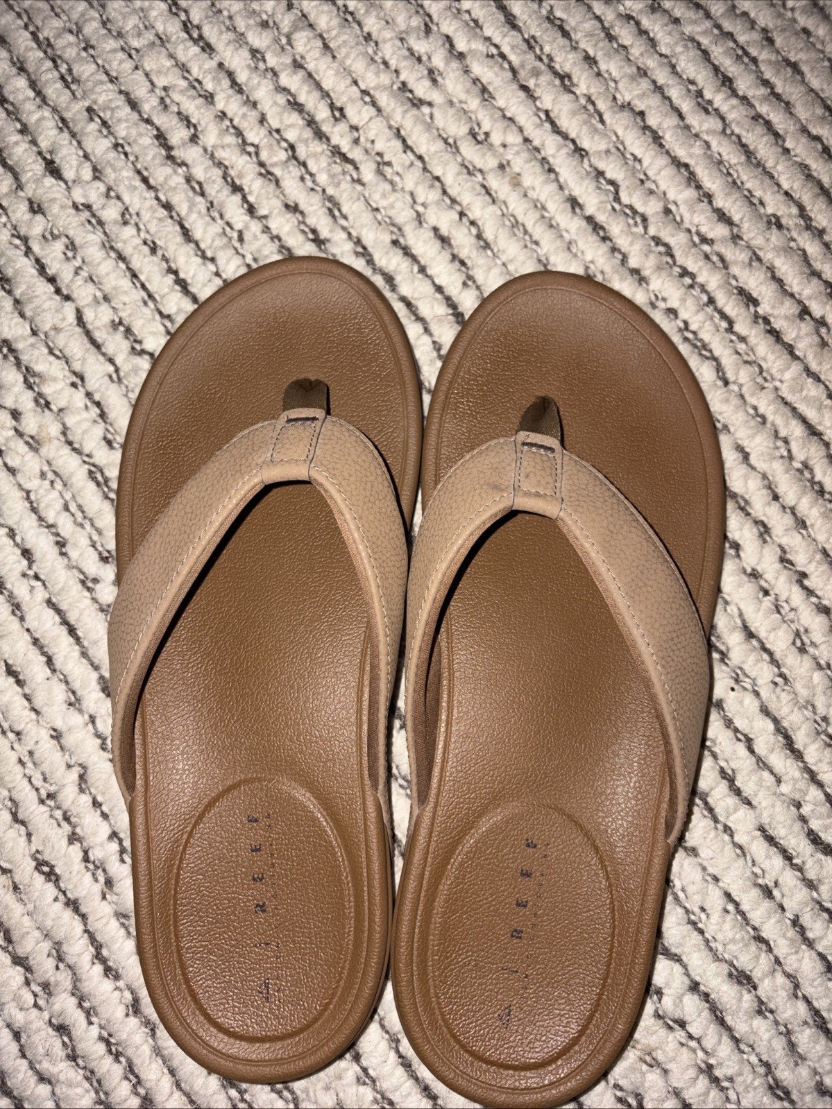 Reef Men’sFlip Flop Cushion Bonzer, Tan, Size 11 worn once