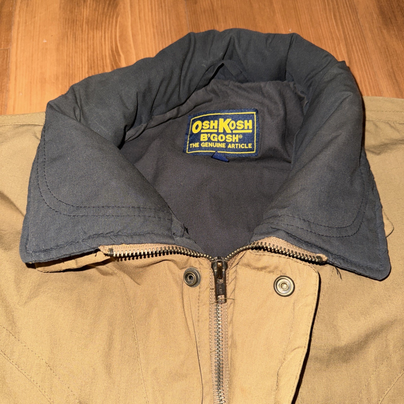 VINTAGE OshKosh B’Gosh Jacket Mens Medium Down Puffer Coat Hood Talon Zipper