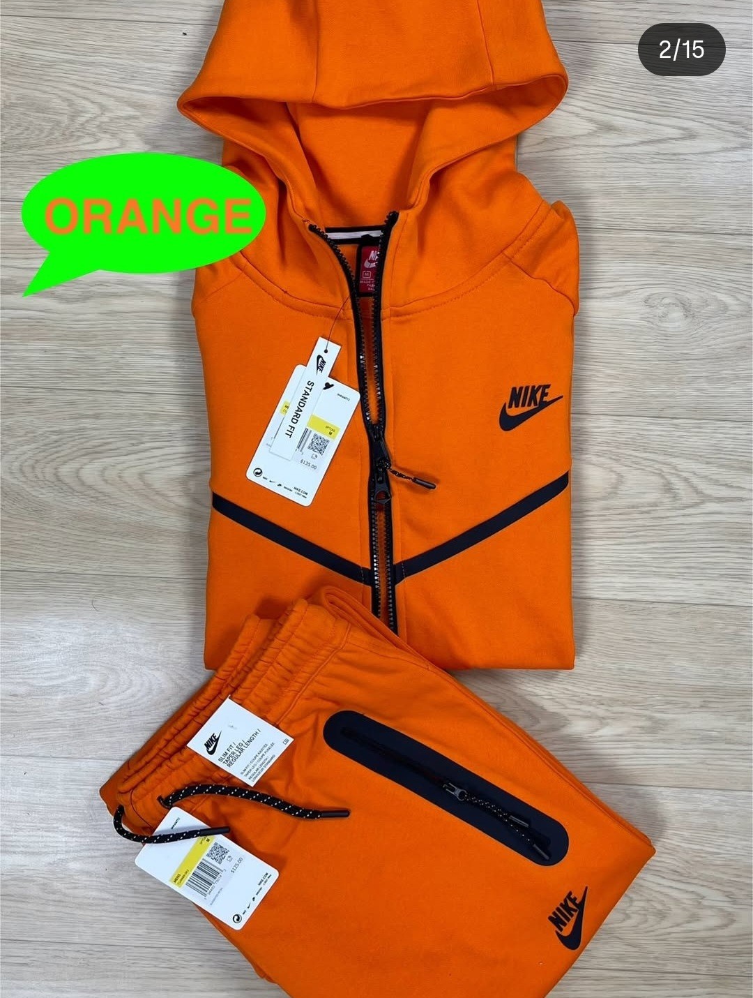 NIKE TECh Fleece Full Zip Up Tracksuit Hoodie & Pants