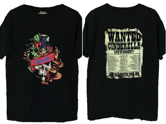 Cinderella 1989 Long Cold Winter Tour Tshirt Concert Tee 1980S Eric Brittingham