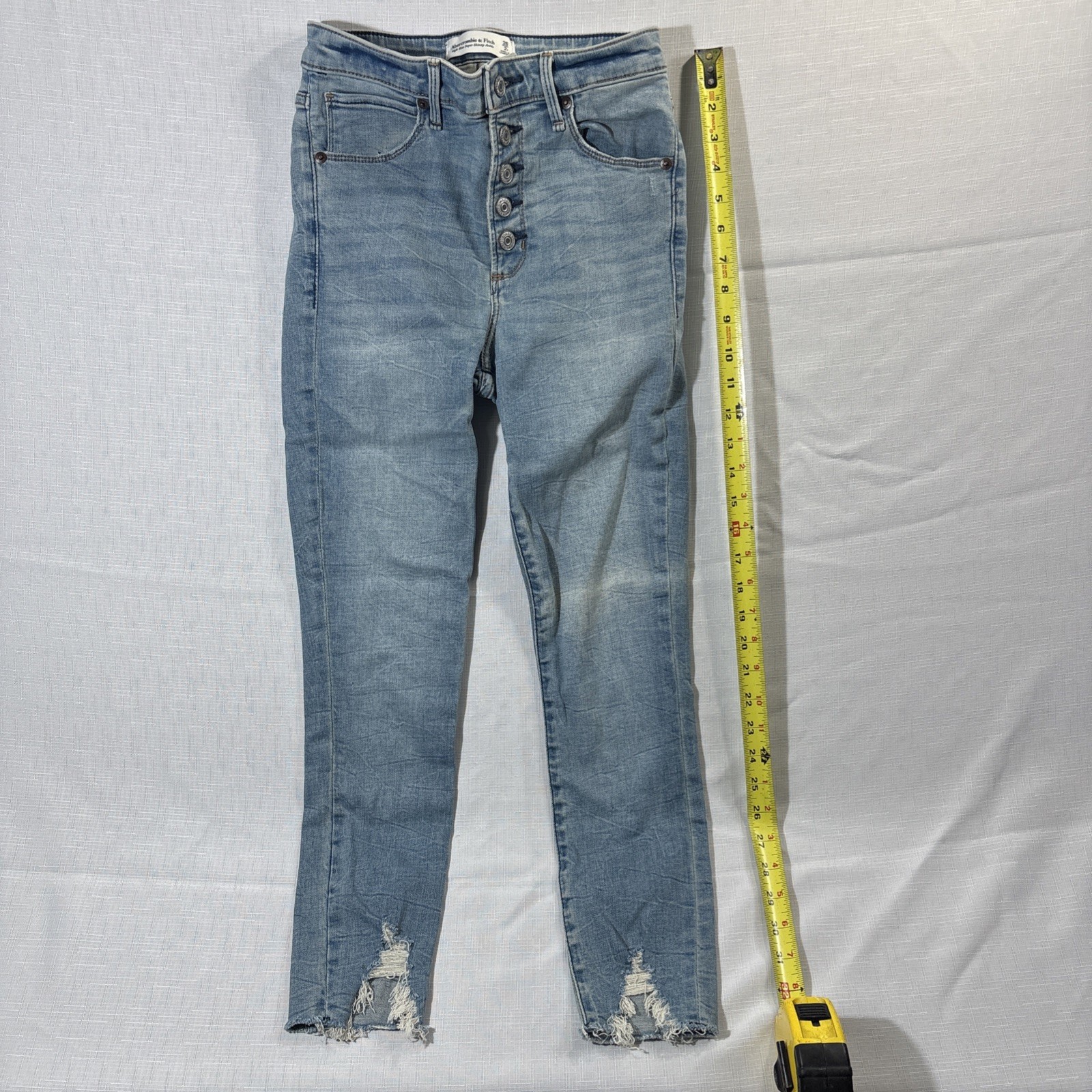 Abercrombie & Fitch Women’s Super Skinny Ankle Mid Rise Stretch Jeans 26/2s