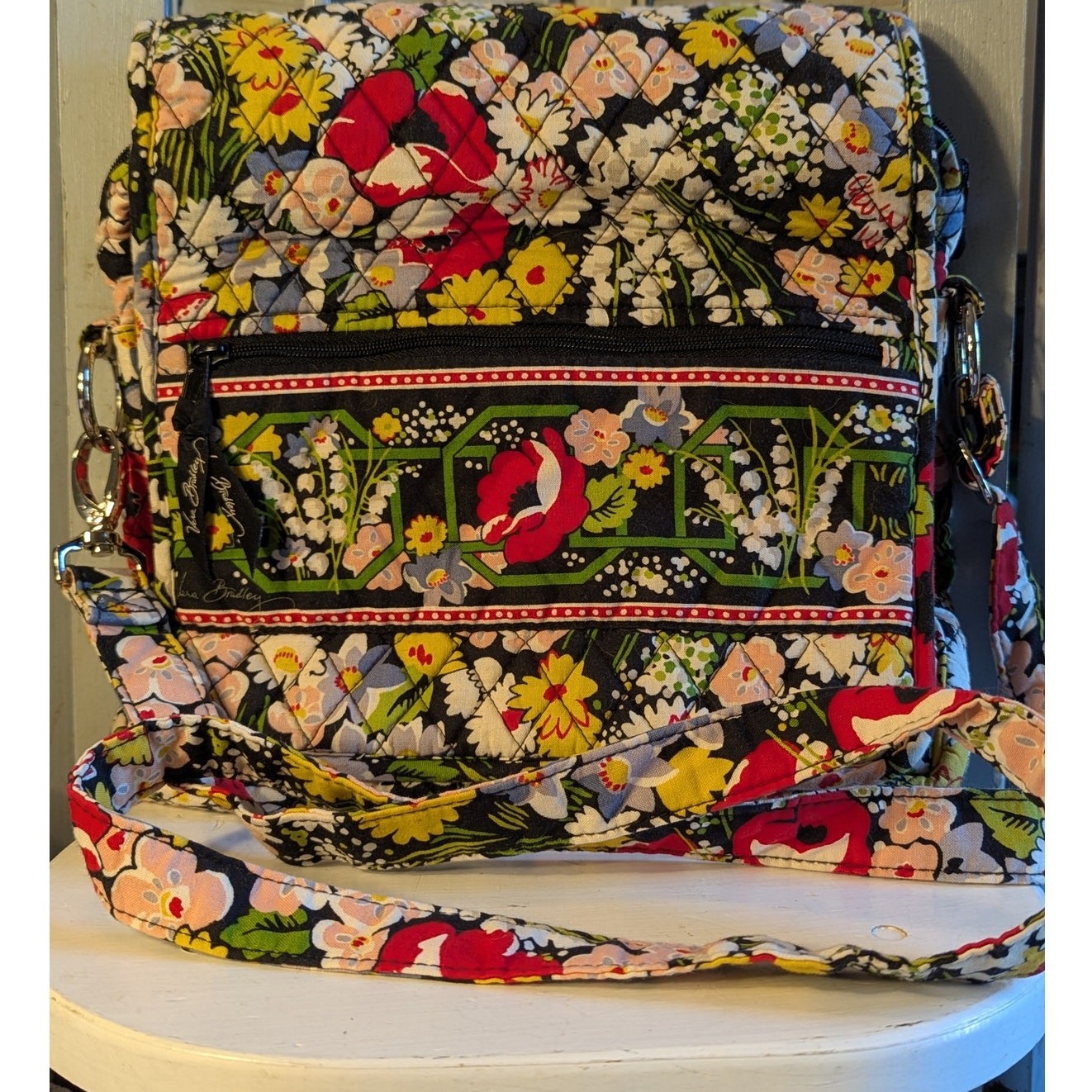 Vera Bradley Poppy Fields Lilly of the Valley crossbody bag