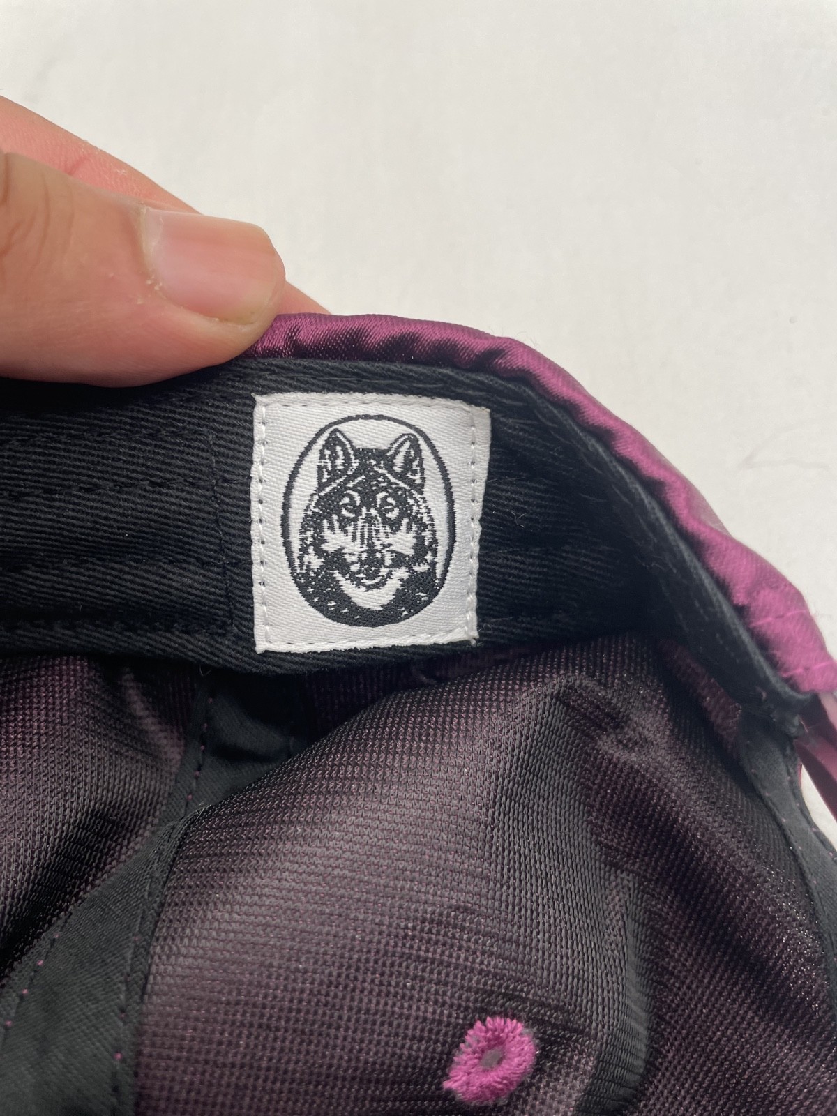 Weld MFG Satin Wolves Cap 6 Panel Snapback Burgundy Polyester Hand Wash