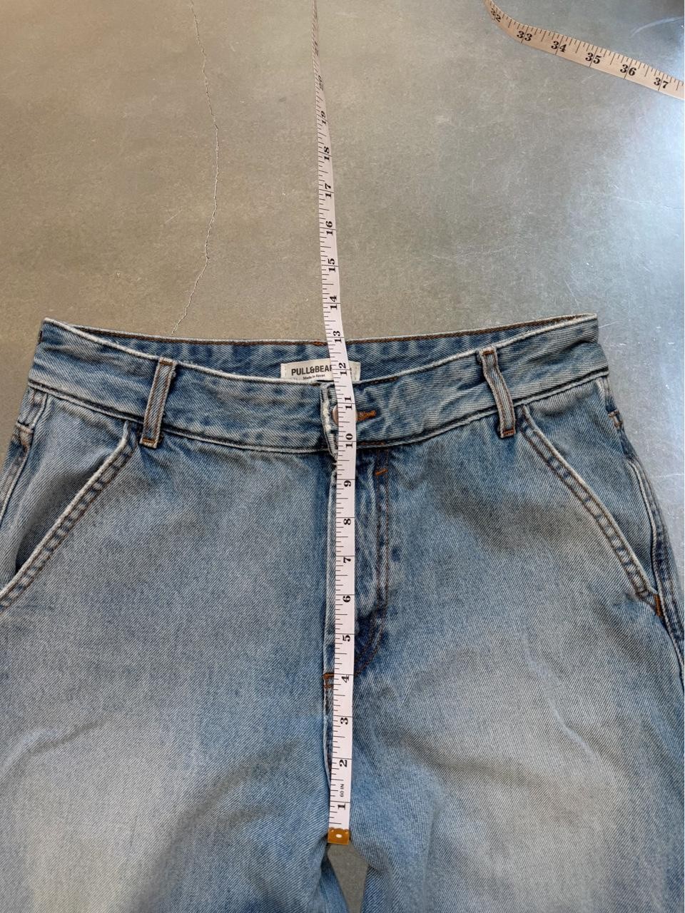 Pull&Bear Wide Leg Carpenter Jeans Light Wash Y2K Skater Baggy Denim EU 36 US 4