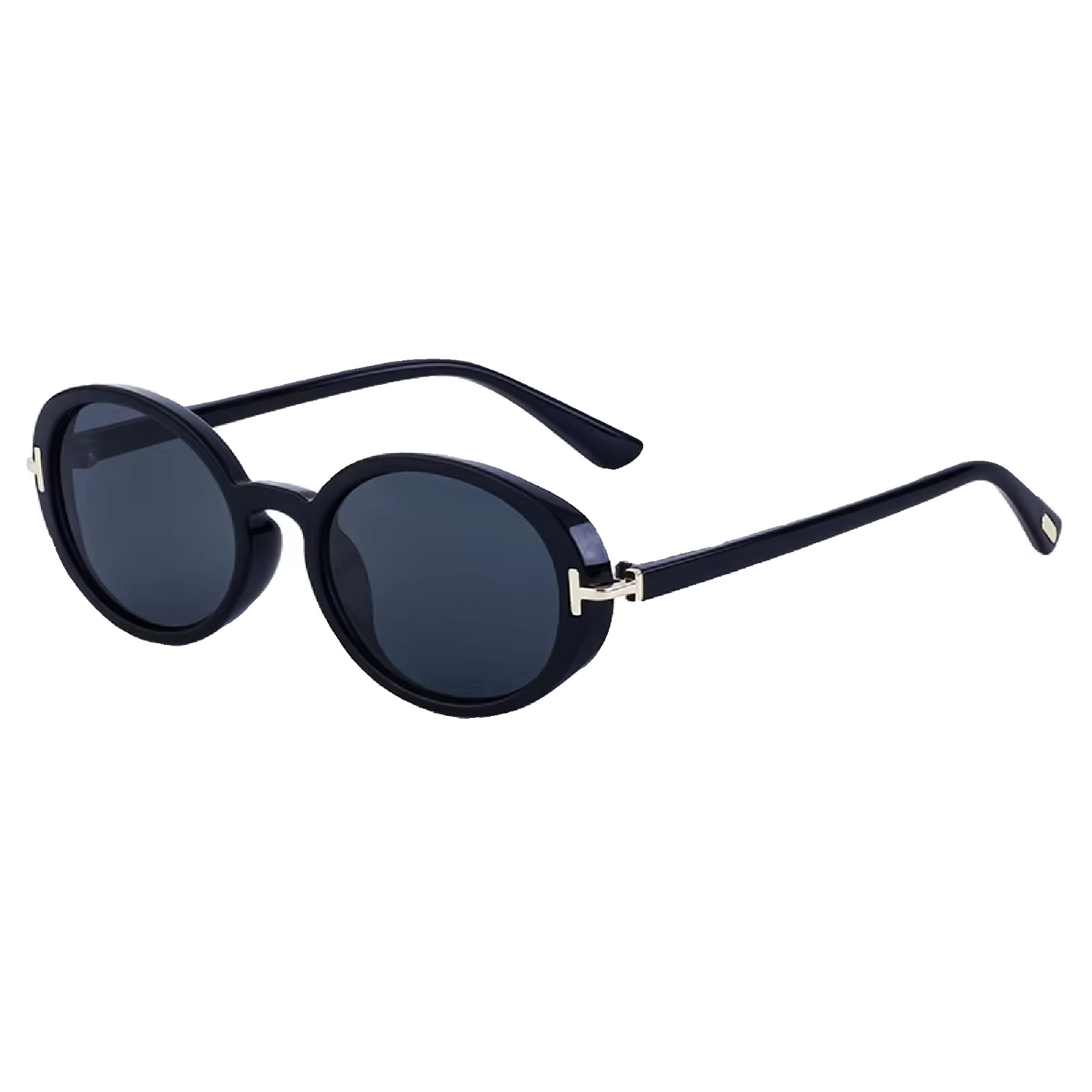 Sunglasses Women Men Cat Eye Oval “Triomphe” Designer Style Retro Metal Frame