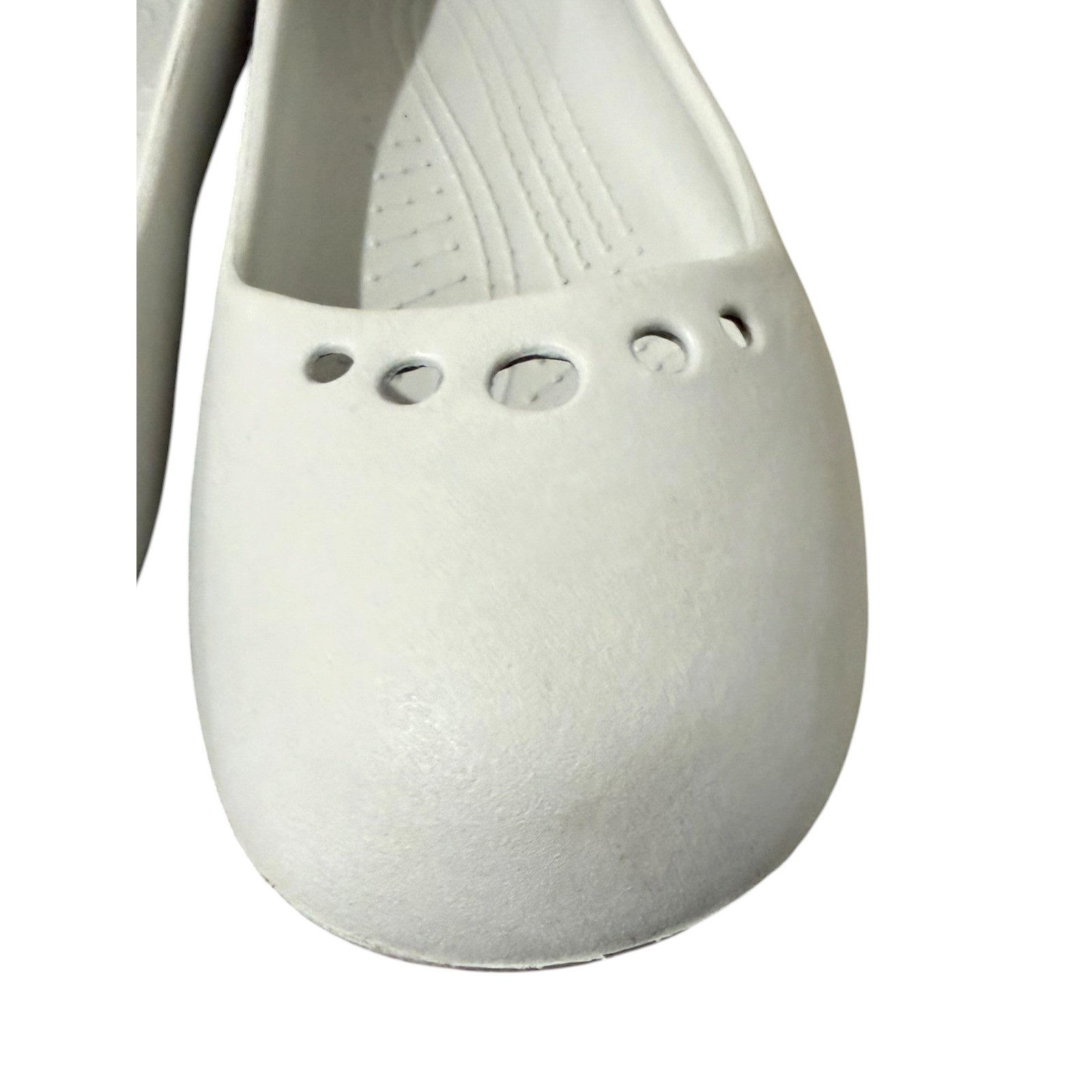 Crocs Kadee Ballet Flats Bone Off White Slip On Comfort Shoes Women’s 10