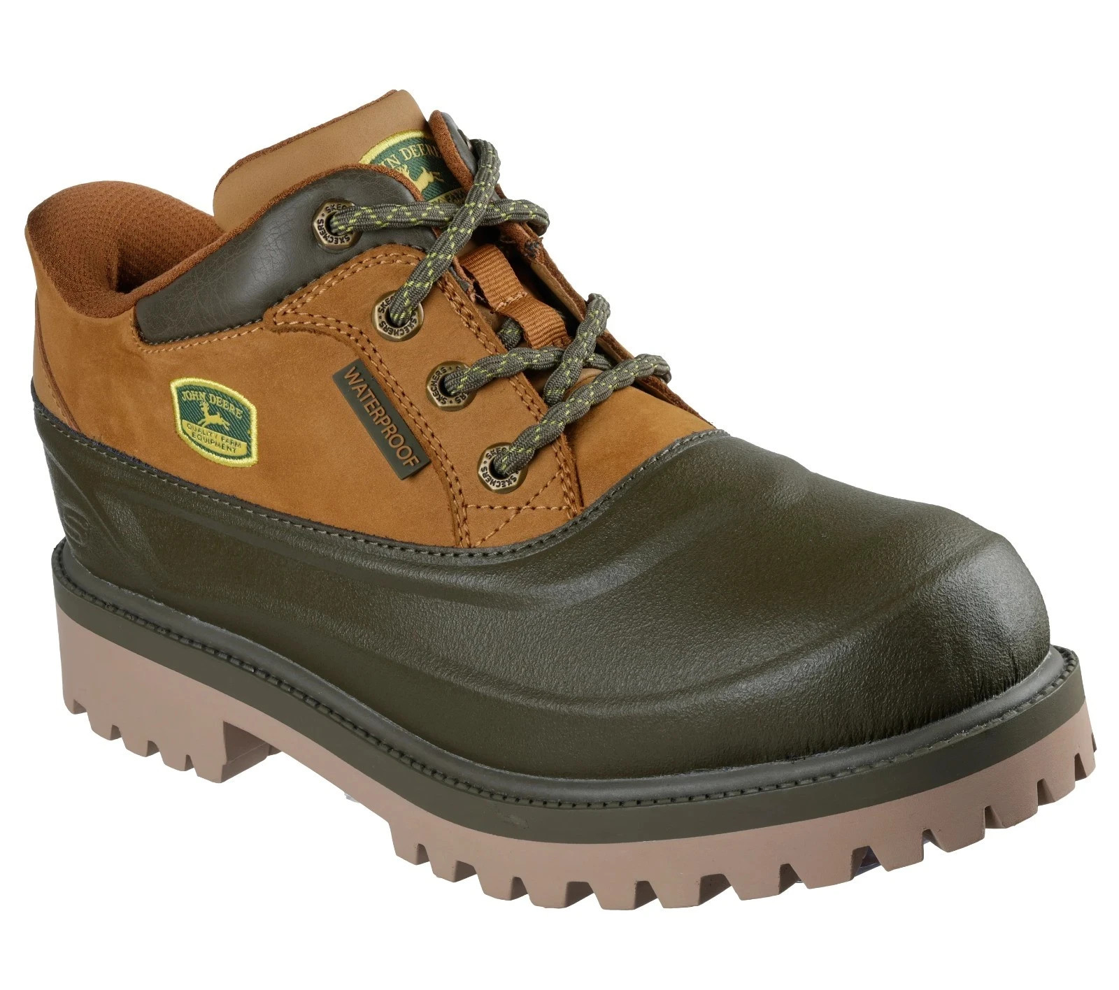 Skechers Boot Men Waterproof John Deere Slip Ins Olive Wide Fit Anti Slip 256089