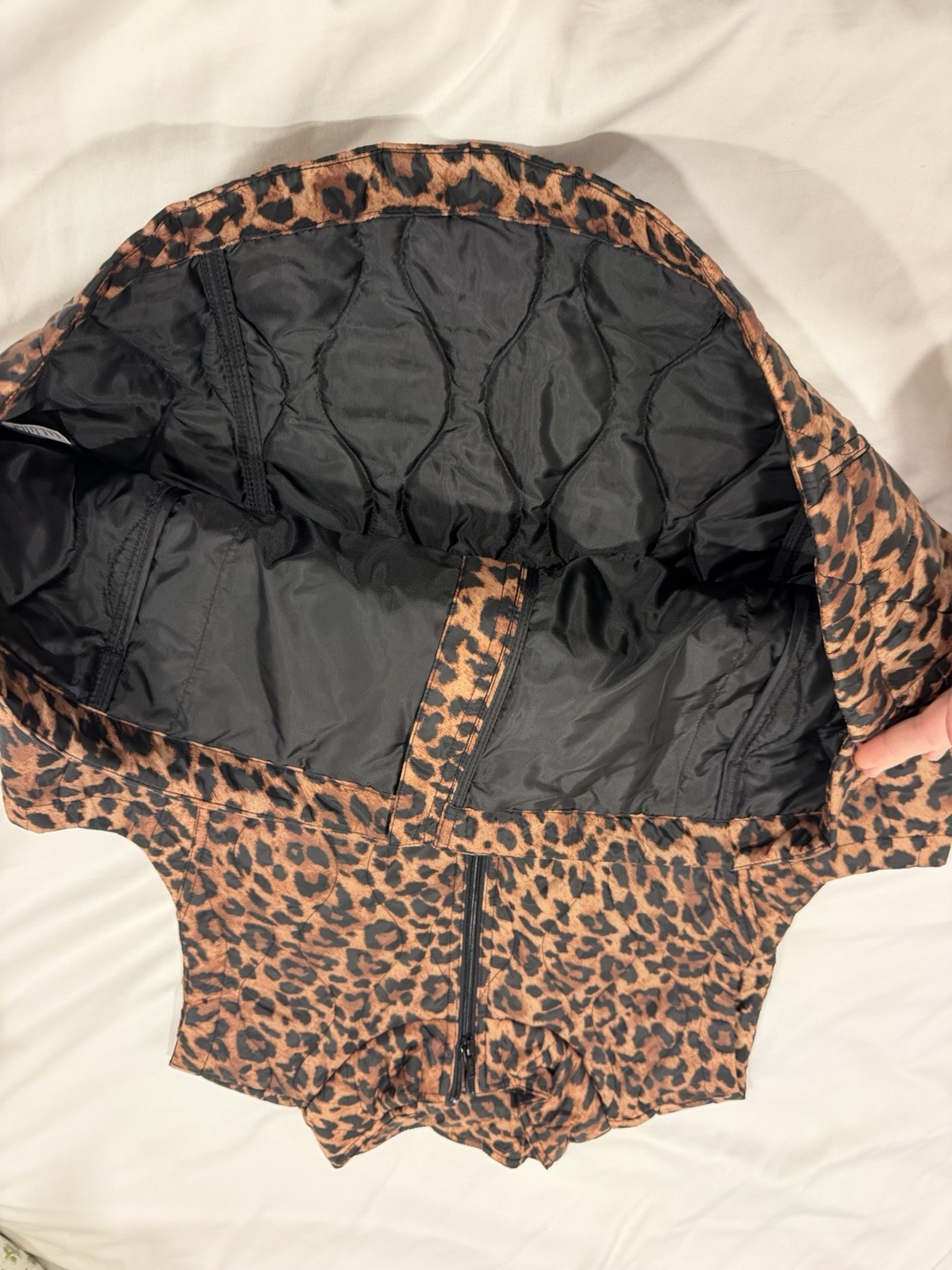 Talbots REVERSIBLE QUILTED VEST – LEOPARD / BLACK Size XL NWT ($145 MSRP)