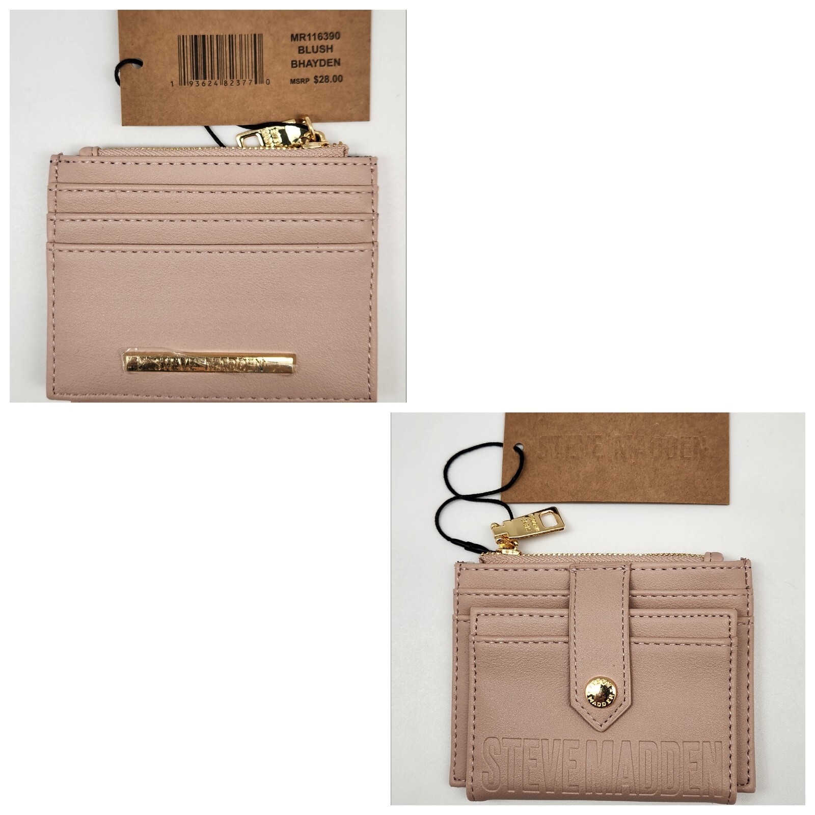 STEVE MADDEN Mini Wallets Zip x Cash Cards ID Blue Pink Beige Green Purple UPICK