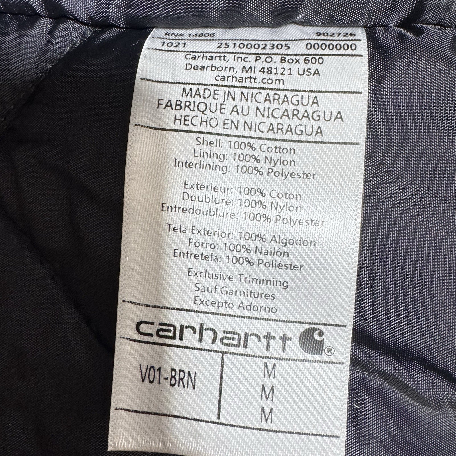 Carhartt Vest 0V0001-M Canvas Diamond Quilt Lining Mens M Relaxed Fit Custom Art