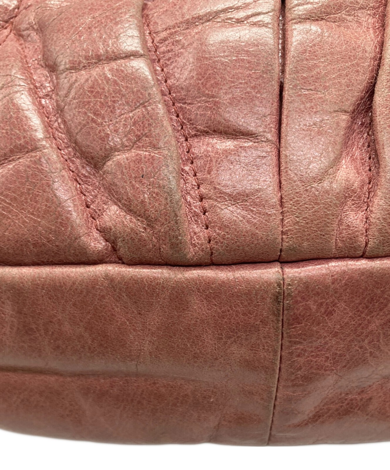 MIUMIU Handbag 2 Way Top Handle Shoulder Strap Pink Gold Lock Authentic