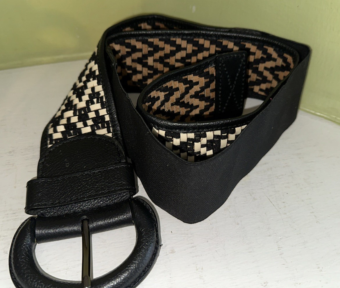 Chico’s Multicolor Woven Leather Size 3 Width 2.25 in Woman Belt