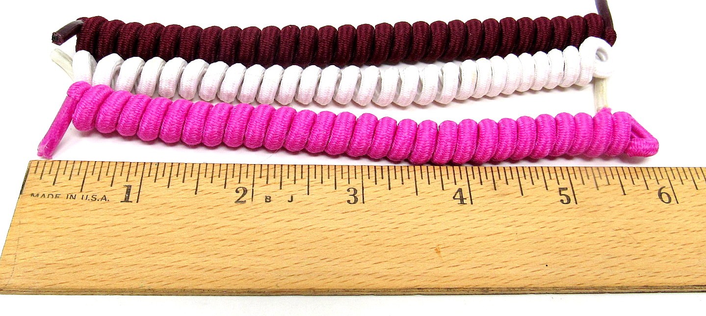 3 Maroon Pink White Spiral Laces No Headache Sun Visor 6 inches US Seller us