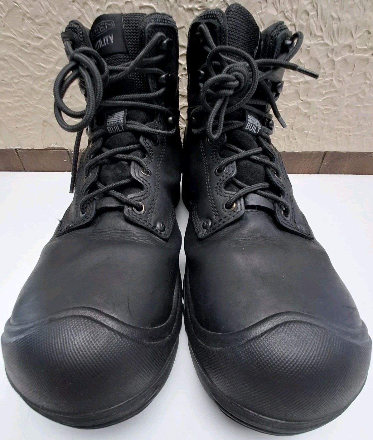 Keen Utility 6” Carbon Fiber Toe Waterproof Black Work Boots Mens 11 D