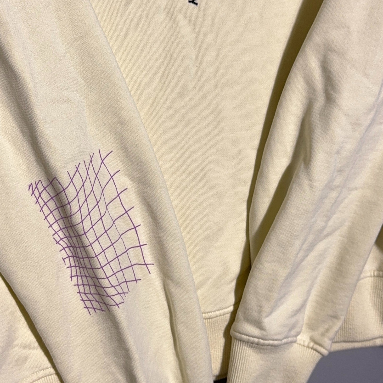 Mayfair Graphic Sweatshirt Womens Size One Size (Fits M) Cotton Cream Streetwear
