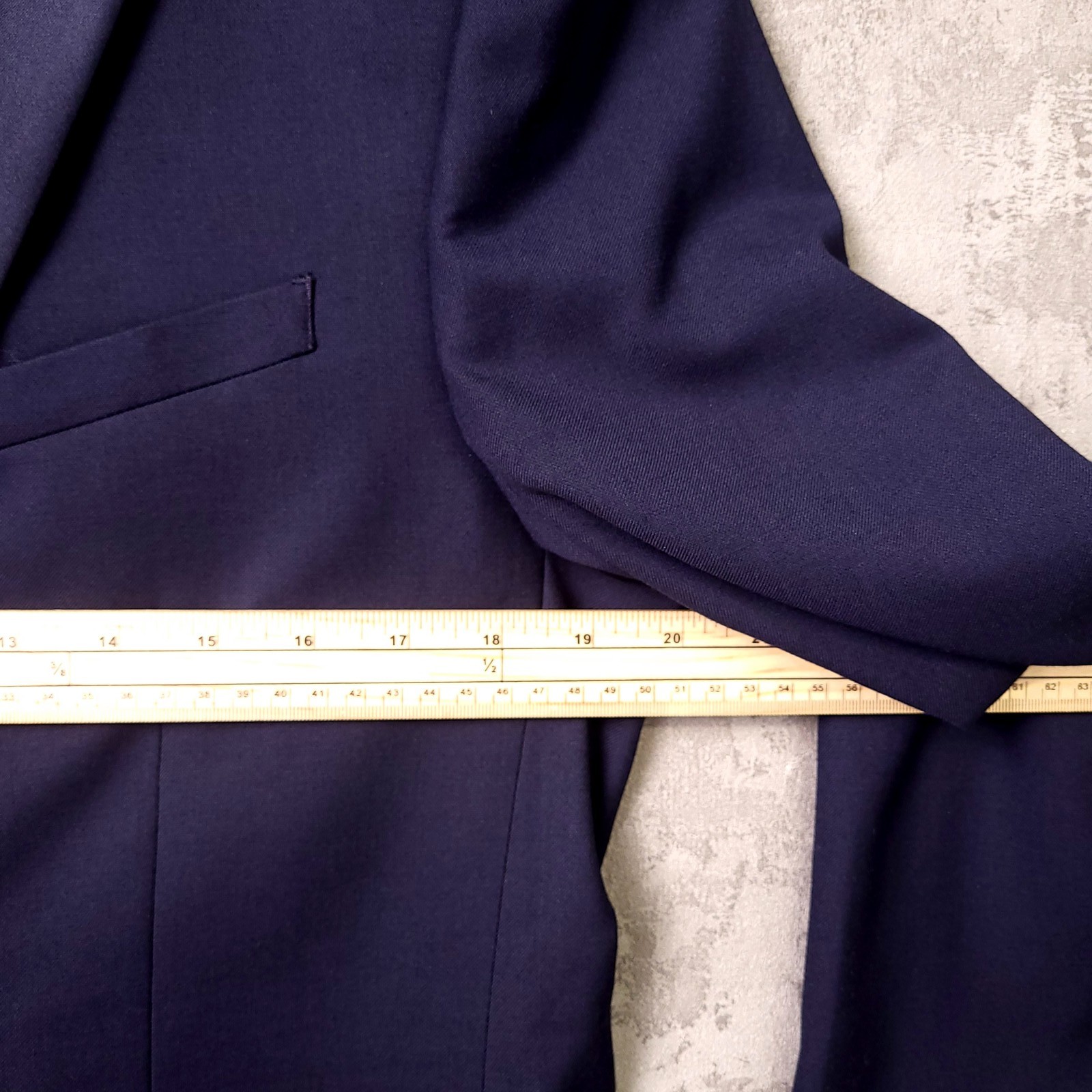 Marks & Spencer Tuxedo Dinner Jacket Mens 40R Slim Fit Navy Double Breasted