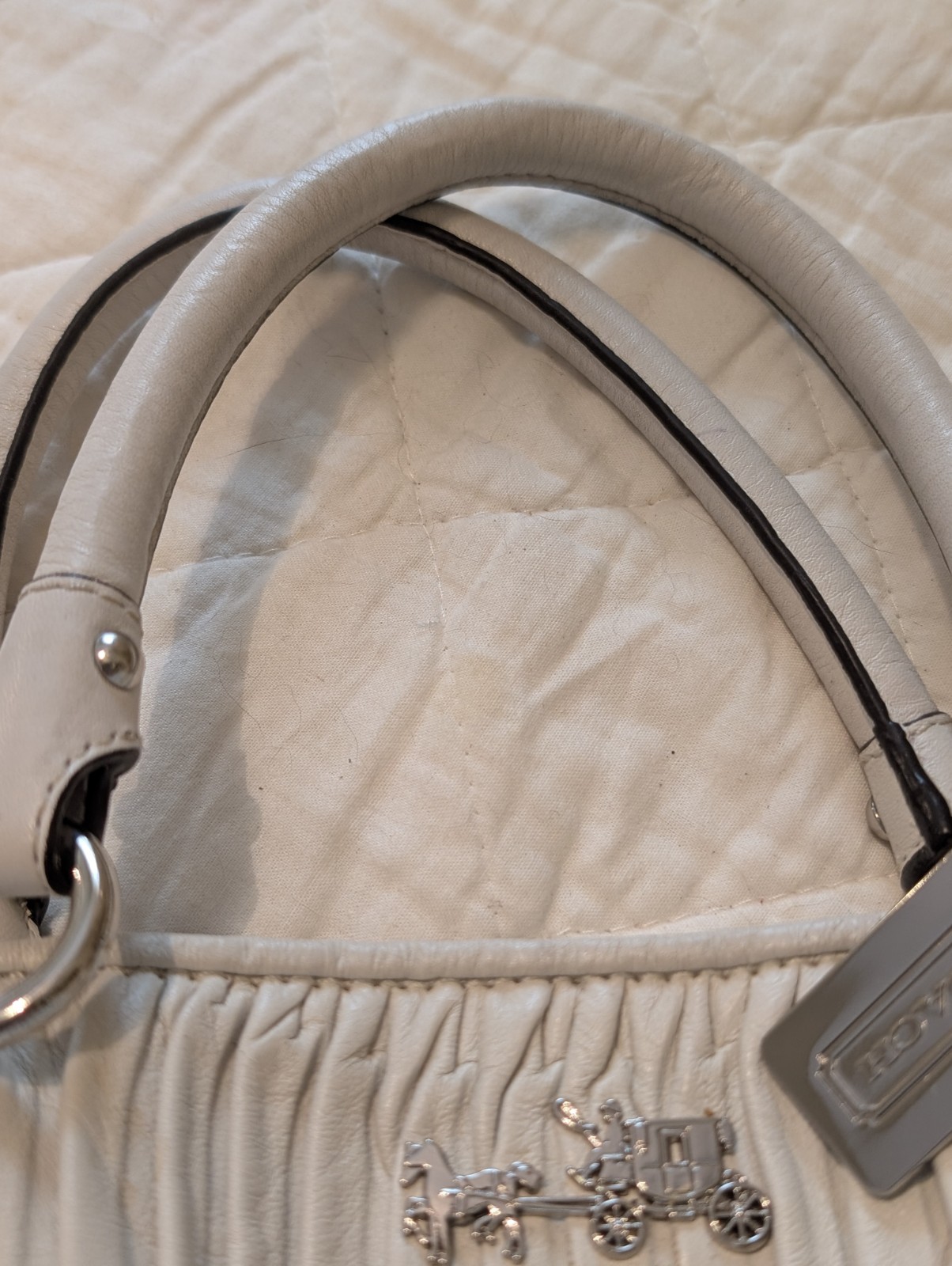 COACH MADISON GATHERED LEATHER SOPHIA SATCHEL BAG LIMITED EDITION 15942