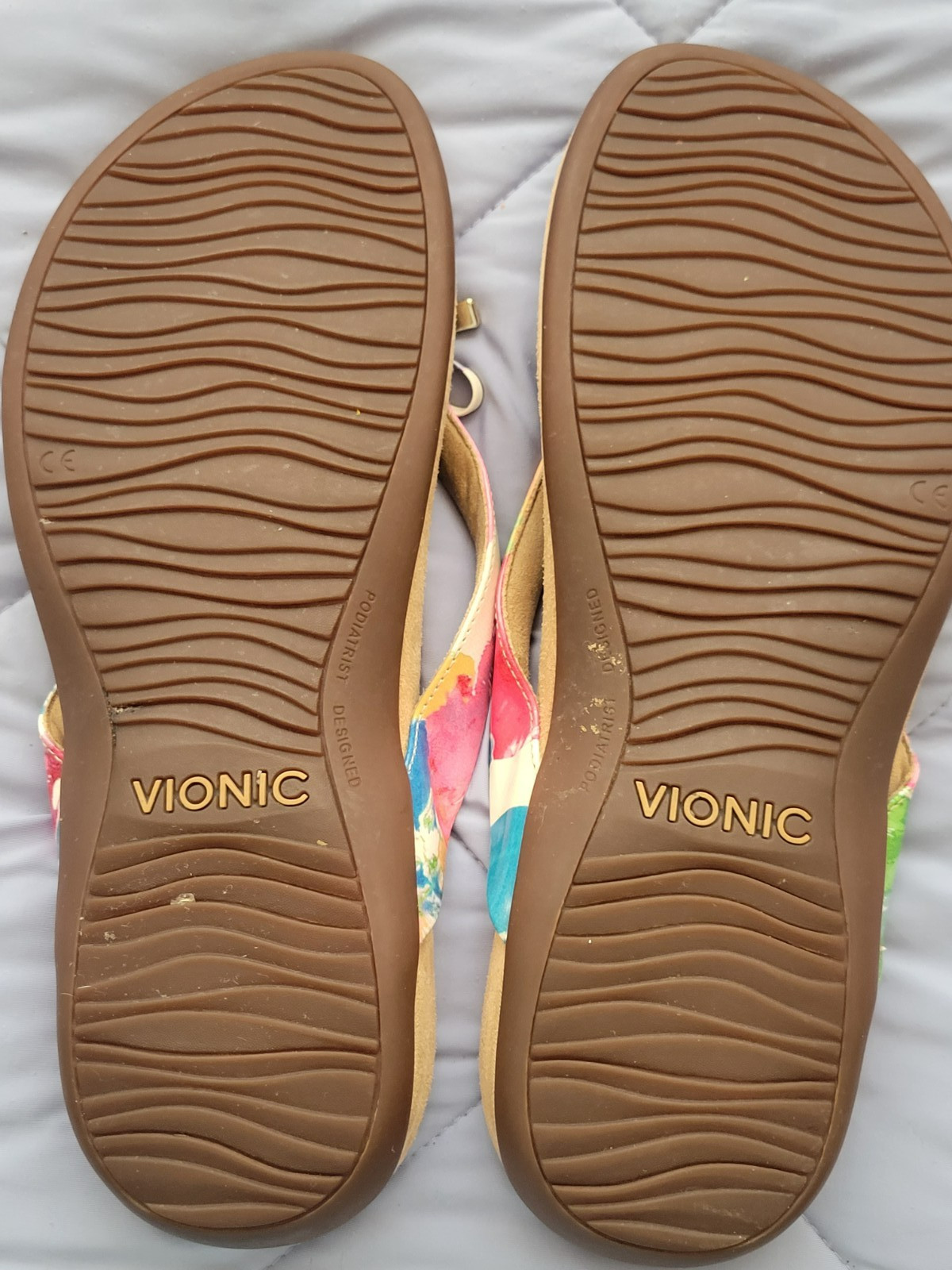 Vionic BELLA II Bow Thong Sandals Orthotic Arch Support Flip Flops SIZE 11 W