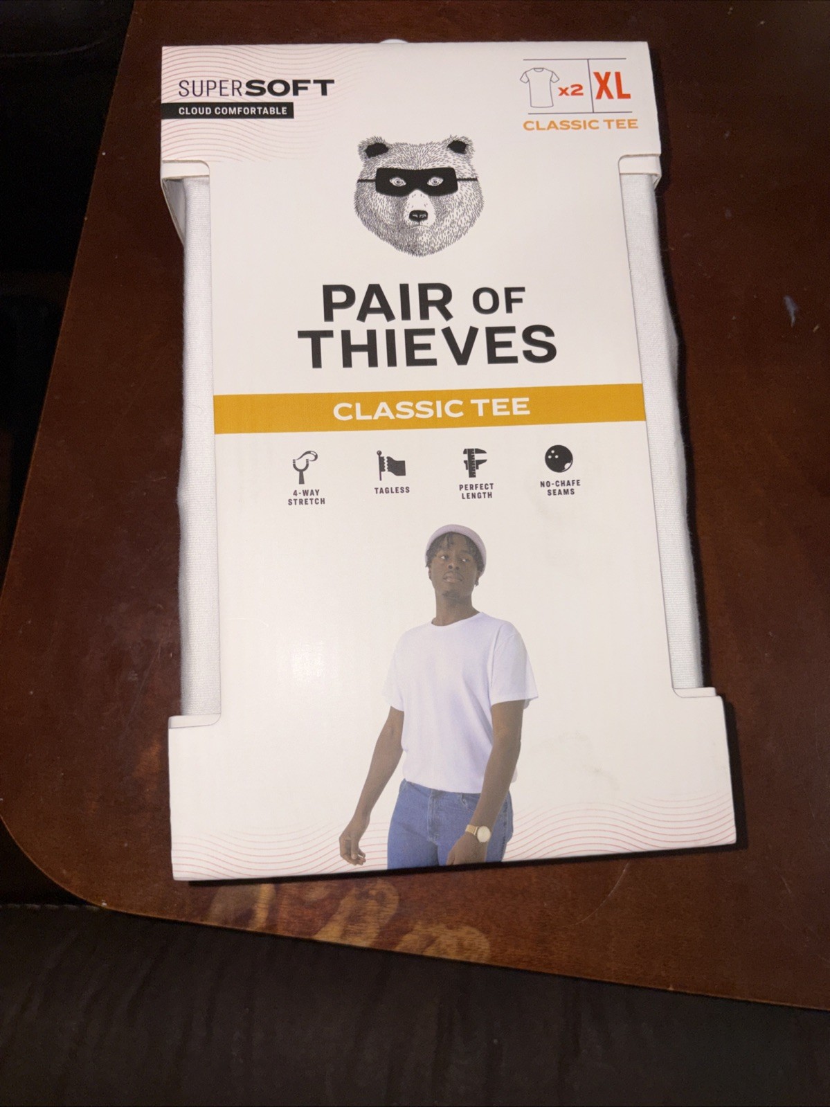 Pair of Thieves. 2 Pack White Classic Tee Men’s Undershirt Size XL