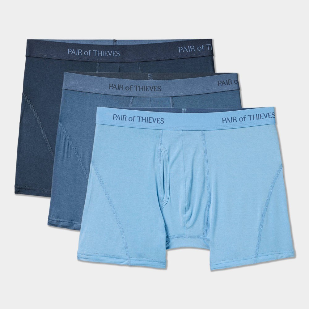 Pair of Thieves Men’s Rayon Made From Bamboo 3pk Boxer Briefs – Dark Navy XL