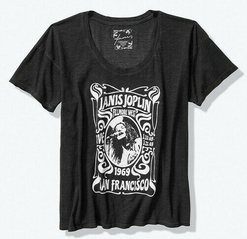 VICTORIAS SECRET PINK JANIS JOPLIN RETRO BAND TEE T-SHIRT TOP XS S M L XL NWT