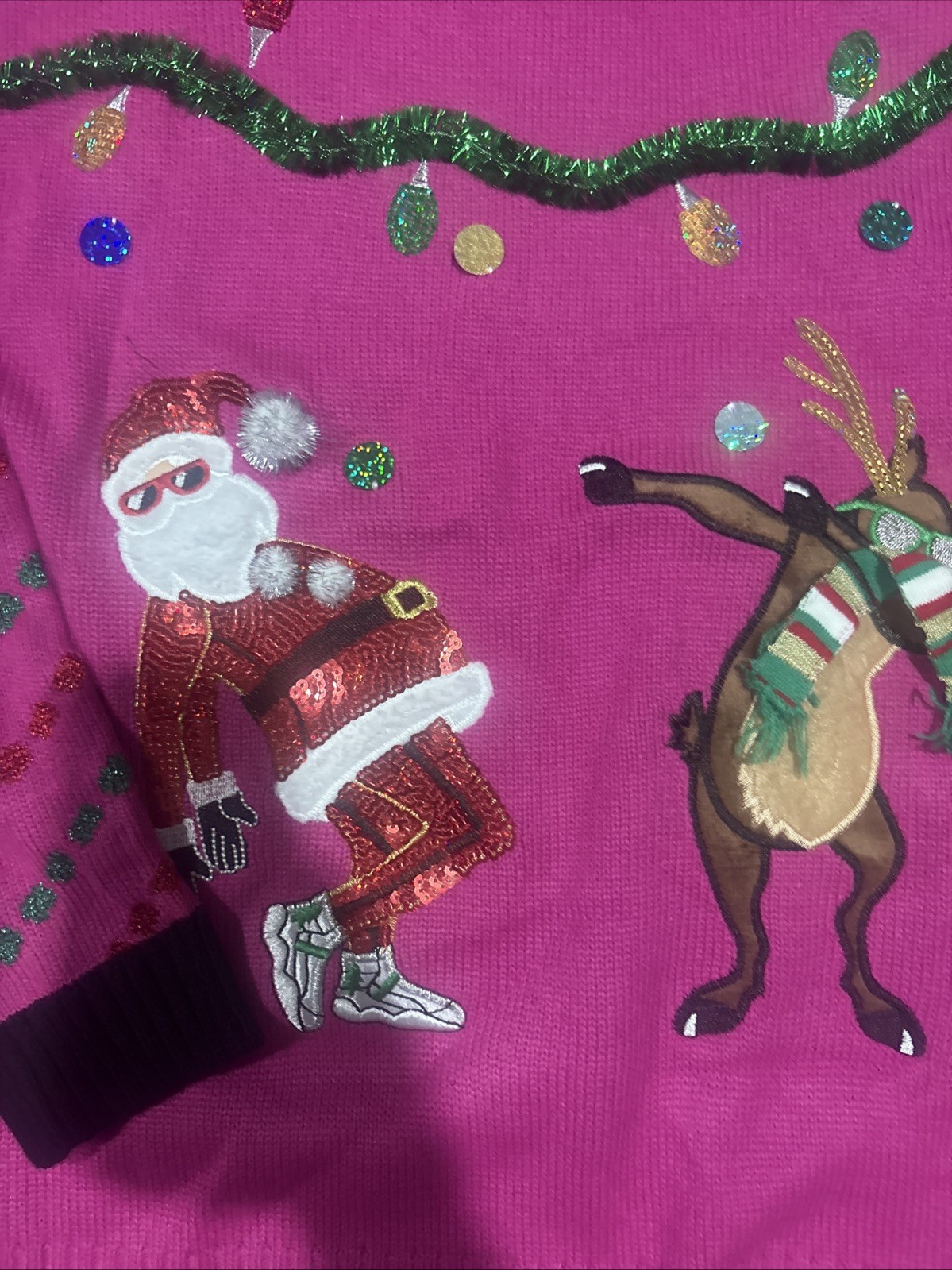 33 Degrees Ugly Christmas Holiday Reindeer Women’s Sweater New NWT Size XXL