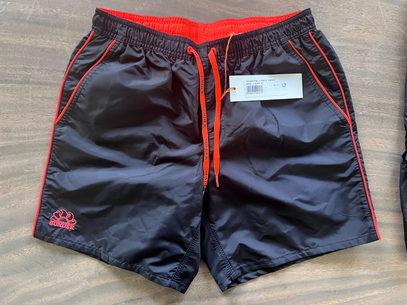 SUNDEK MENS BOARDSHORT – PERVIS M420BDTA100- BLACK TEAL BLUE S-XL NWT