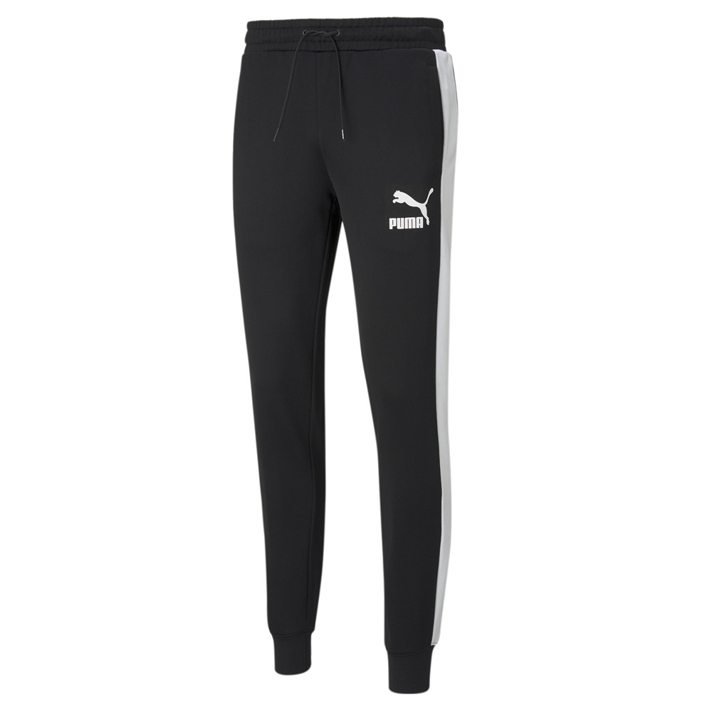 PUMA Iconic T7 Track Pants Mens Black Casual Athletic Bottoms 53009801