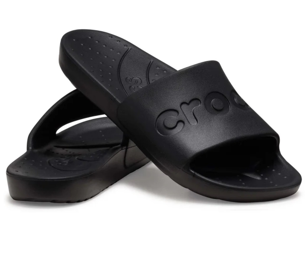 Crocs Slip on Slide Unisex Men 8 / Women 10 – Black( 210088-001)