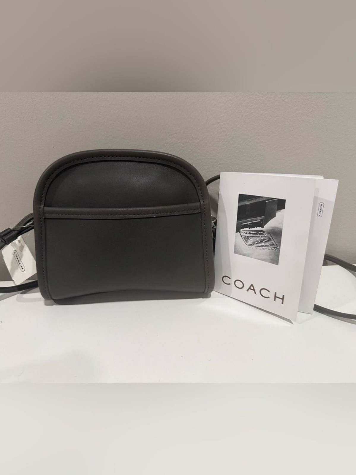 NWT Coach Abbie 9017 Dark Gray Nickel Hardware Deadstock Vintage 1998