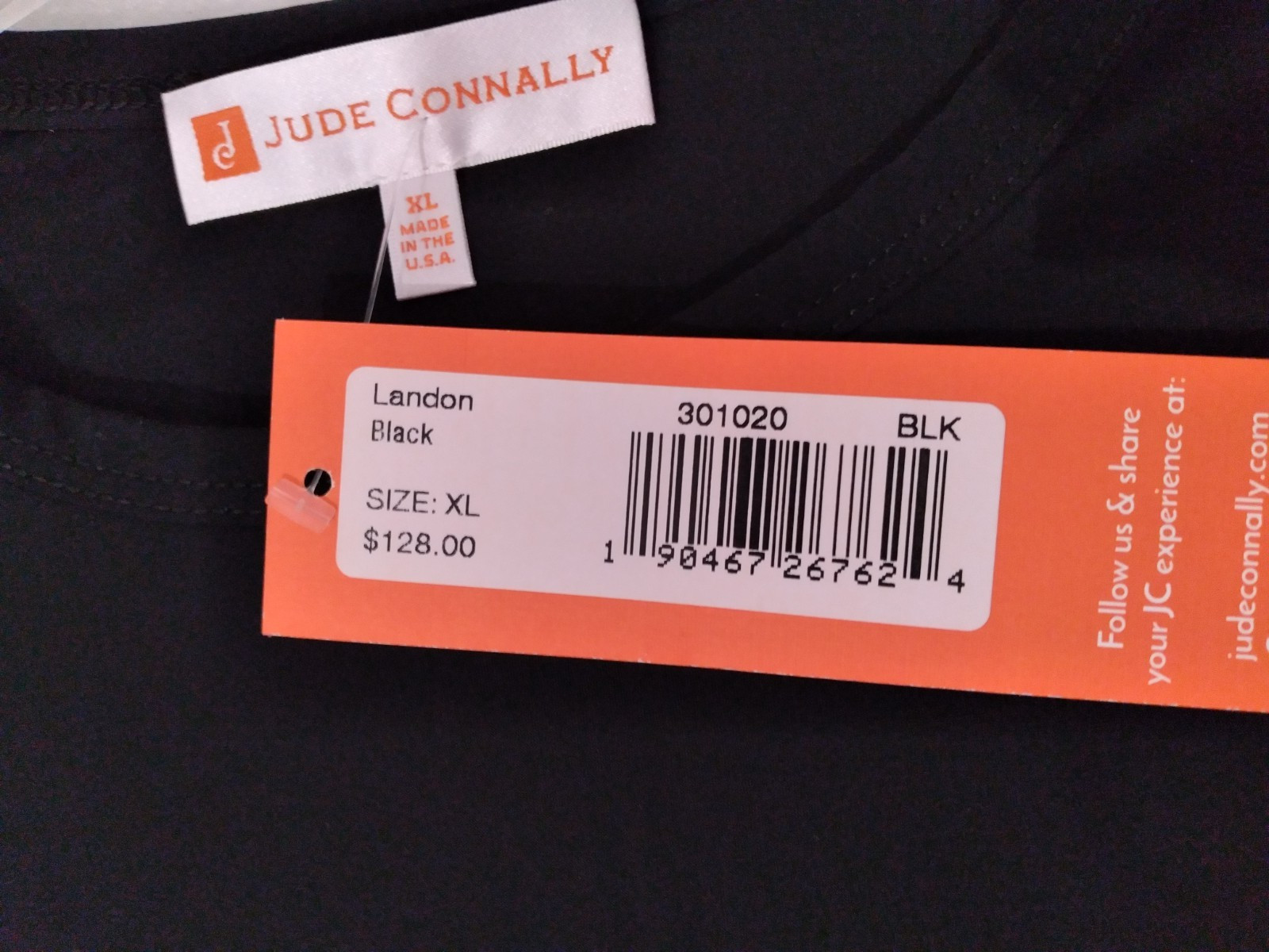 NEW Jude Connally Landon Top Lightweight Jude Cloth Black L/S Size XL $128 NWT