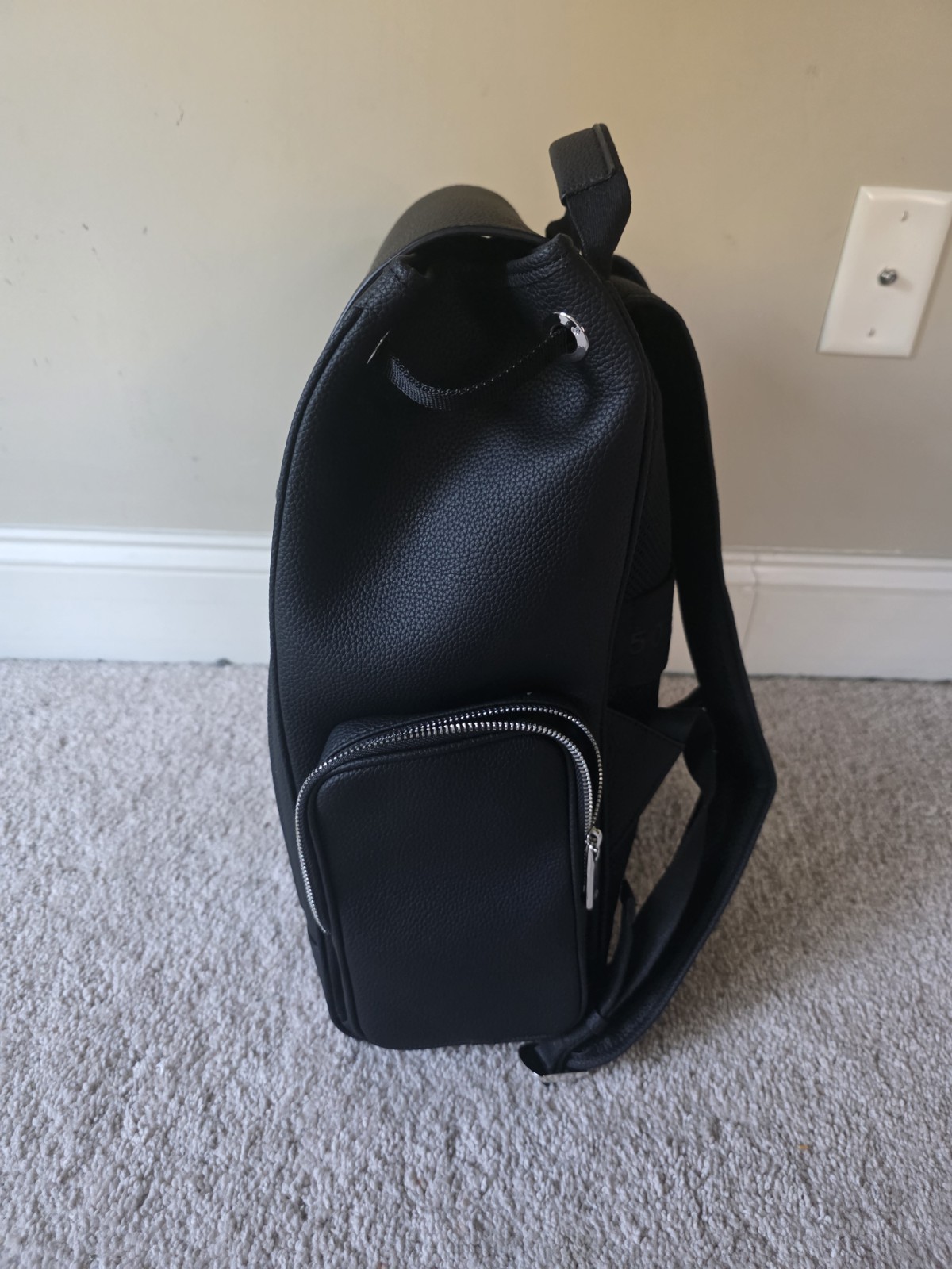 Rimowa Bag – Black Quality Leather Flap Backpack Large – Never Used