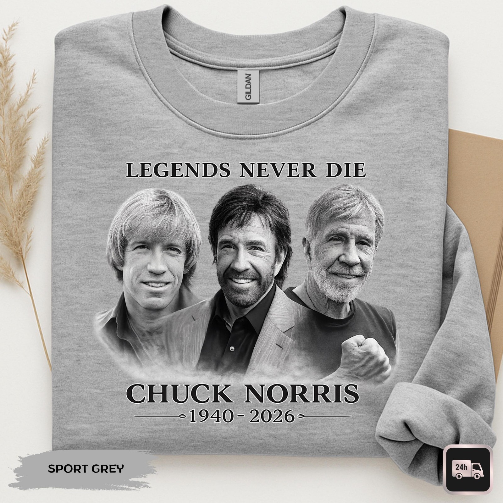 Chuck Norris Legends Never Die Shirt, 1940-2026 RIP Legend Shirt, Gift For Her